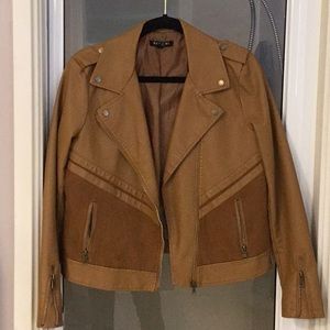 Baccini bomber/moto jacket, brown, in very good condition is so versatile.
